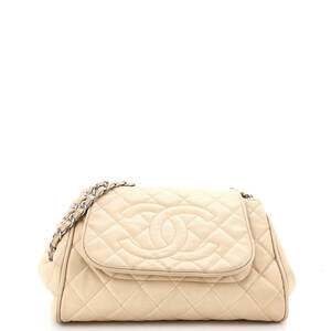 Chanel Timeless Accordion Flap Bag Quilted Caviar